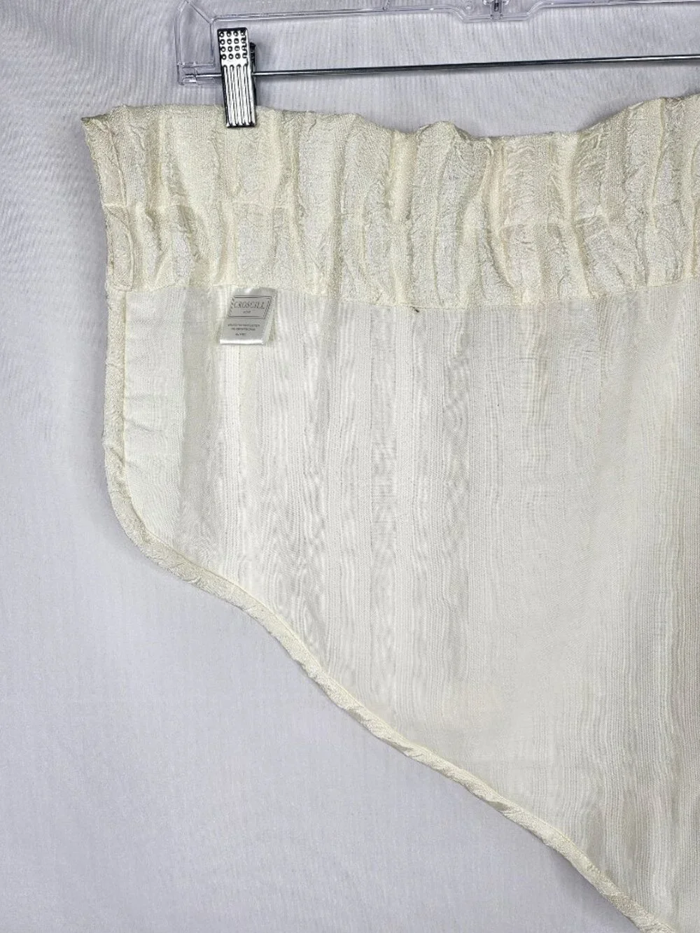 Croscill | Set of 5 Ivory Scalloped Window Valances | 38.5